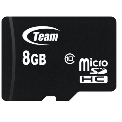 Card de memorie MicroSDHC Team Group, 8GB, Class 10 si adaptor SD, SIGILAT foto