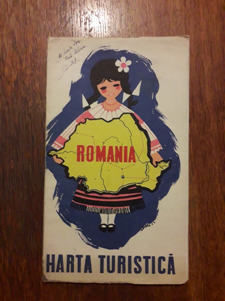 Harta turistica Romania RPR ONT 1958 / C45P | arhiva Okazii.ro