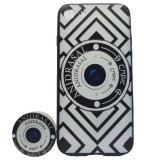 Husa apple iphone 6/6s multicolor model camera foto + suport inclus, Flippy