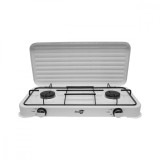 Aragaz camping, portabil, 2 arzatoare, 2.5 kW, cu capac, Starlux