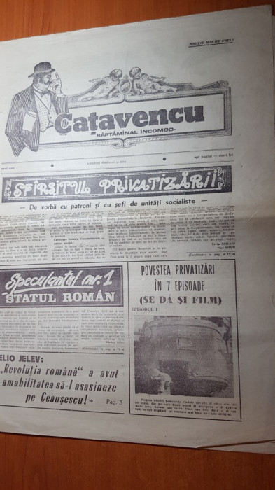 ziarul catavencu anul 1,nr.21 /1990