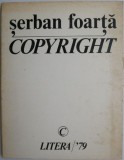 Copyright - Serban Foarta - Roman Beletristica