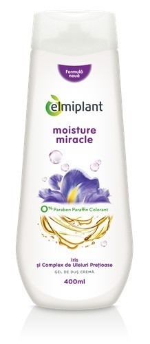 Gel de dus crema Moisture Miracle(iris&uleiuri pretioase), 400ml, Elmiplant Gel de dus crema Moisture Miracle(iris&uleiuri pretioase), 400ml, Elmiplant
