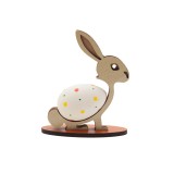 Suport Oua Paste Iepuras HDF, Decoratiune Masa Festiva, Cadou Copii, Rustic Traditional