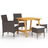 VidaXL Set de masă pentru grădină, 5 piese, maro 3068694