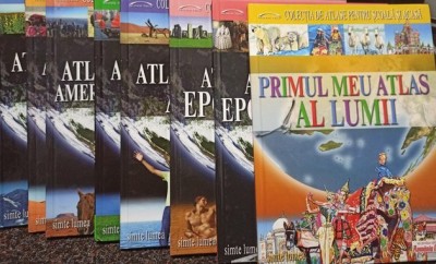 COLECȚIA DE ATLASE PENTRU ȘCOALĂ ȘI ACASA /8 VOLUME, EDIȚIE COMPLETĂ foto