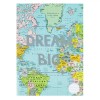 Caiet Dictando A4, 100 File, Harta Lumii, Multicolor, Coperta Durabila, Tip Geografie