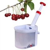 Aparat de scos samburi EMC ONSHOP&reg;, pentru visine, cirese si masline, curatare rapida, 17.5 x 17 x 12 cm, alb