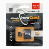 Card memorie Imro MicroSD 64GB, 100MB s, Class 10 UHS 3 cu Adaptor SD