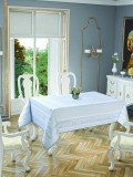 Cumpara ieftin Față de masă impermeabila Valentini Bianco, Model Jackline Olive, 160&amp;#215;220 cm, culoare Alb