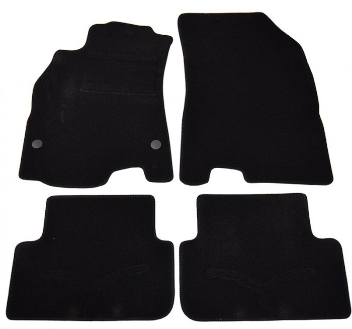 Covorase mocheta Renault Fluence 2010- si Megane 3, 5usi Hatchback Combi 2008- Negru , set de 4 bucati