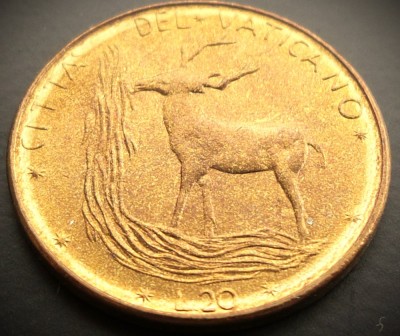 Moneda 20 LIRE - VATICAN, anul 1977 * cod 1862 - Papa Paul VI-lea = UNC foto