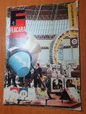 flacara 21 octombrie 1972-articol jud. gorj,tractorul brasov,ceausescu la TIB foto