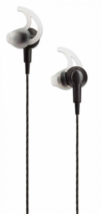 Casti In-Ear cu fir Manhattan 179607, microfon, 1.2m, negru