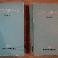 IDIOTUL VOL I , II de DOSTOIEVSKI , 1965 * PREZINTA URME DE UZURA