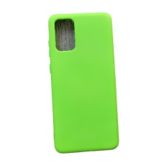 Huse silicon antisoc cu microfibra interior Samsung Galaxy S20 Plus Verde Neon