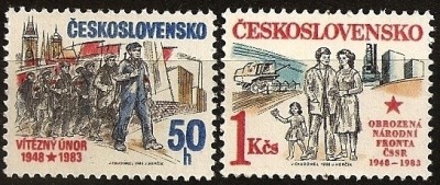 C2415 - Cehoslovacia 1983 - Aniversari 2v. neuzat,perfecta stare foto