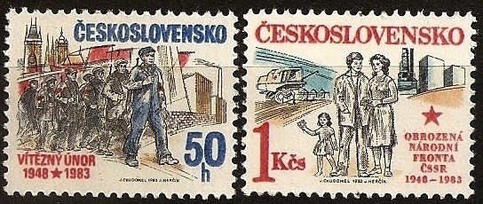 C2415 - Cehoslovacia 1983 - Aniversari 2v. neuzat,perfecta stare