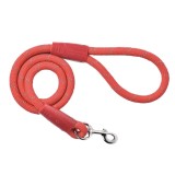 Lesa Pufo Confort pentru caini, 110 cm, sistem carabiniera cu vartej, rezistenta, rosu