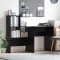 vidaXL Birou cu raft Stejar negru 131.5 x 50 x 106.5 cm Lemn compozit 869299