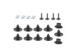 Set clipsuri fixare carenaj aripa interioara Clio 2 (B0/1/2), 09.1998-06.2001; Clio Ii/Storia/Campus (B0/1/2), 07.2001-, 19 bucati la set