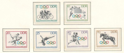 Germania, DDR 1964 Mi 1033/38 MNH - JO Vara, Tokyo (I) foto