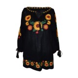 Bluza casual dama RFN 2, marime XL, negru