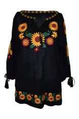 Bluza casual dama RFN 2, marime XL, negru