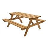 Set Mobilier Gradina cu Suport Umbrela &ndash; Masa si 2 Banci