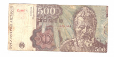 Bancnota 500 lei aprilie 1991, circulata, stare relativ buna foto