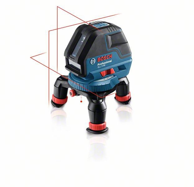Bosch GLL 3-50+BM1+LR2 nivela laser cu linii, 10m, receptor 50m, precizie 0.3 mm/m + 1 baterie 9V (6LR61) + L-Boxx ProAdvanced PowerfulTools