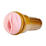 Masturbator FLESHLIGHT Stamina Training Unit Lady, simulare vaginală realistă, lungime inserabilă 25 cm, auriu