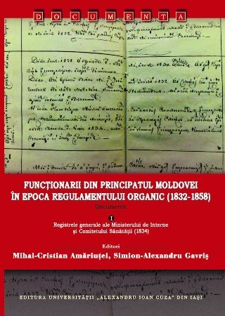 Functionarii din Principatul Moldovei in epoca regulamentului organic 1832-1858