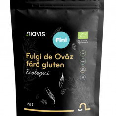 Fulgi de ovaz ecologici fara gluten, 250g, Niavis