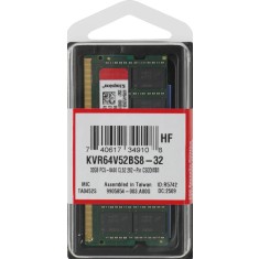 Memorie Ram Laptop Kingston 16GB, DDR5, 6400Mhz, PC5-6400, 1Rx8, KVR64V52BS8-16, PC5-51200S, CL52, 1.1V, Non-ECC, CSODIMM, 262 pini