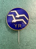 Insigna Aviatie Romania YR varianta 2 albatrosi cu serie pe spate