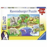 Puzzle zoo 2x12 piese, Ravensburger