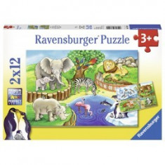 Puzzle zoo 2x12 piese