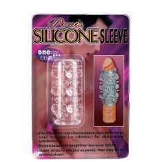 Manson pentru penis sau vibrator, tip stretch SILICONE SLEEVE 7.5cm