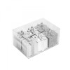 Set decor brad - cadou argintiu - 4,5 cm - 6 buc/set Best CarHome, Oem