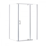 Cabina de dus Leziter Galatro Asimetrica 80x120x195 cm, Sticla Transparenta Securizata 6mm, Cromat, Reversibila