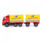 Cumpara ieftin Camion cu remorca + prelata - Volvo PowerTruck, 77x19x25 cm, Wad, 5-7 ani, 3-5 ani