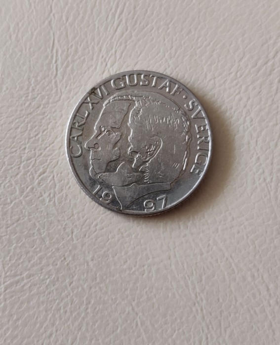 Suedia - 1 coroana (1997) Carl XVI Gustaf - monedă s332
