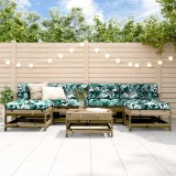 Gossi set mobilier de gradina cu perne, 7 piese, lemn de pin tratat