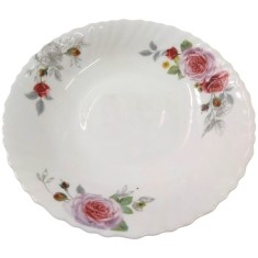 Set 6 Farfurii Adanci Opal Alb Flori Cok Julia 22cm 161-0005 CNN49193 foto