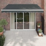 vidaXL Copertină retractabilă, antracit, 3,5x2,5 m, textil și aluminiu 3154437