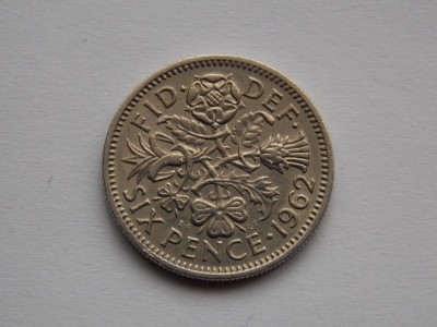 SIX PENCE 1962 GBR foto