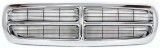 Grila radiator Dodge Dakota, 01.1997-12.2004 Dodge Durango 01.1997-01.2004, crom/negru, 55056092, 316005