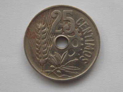 25 CENTIMOS 1934 SPANIA foto