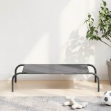 VidaXL Pat &icirc;nălțat pentru c&acirc;ini gri 90x50x20cm țesătură Oxford și oțel